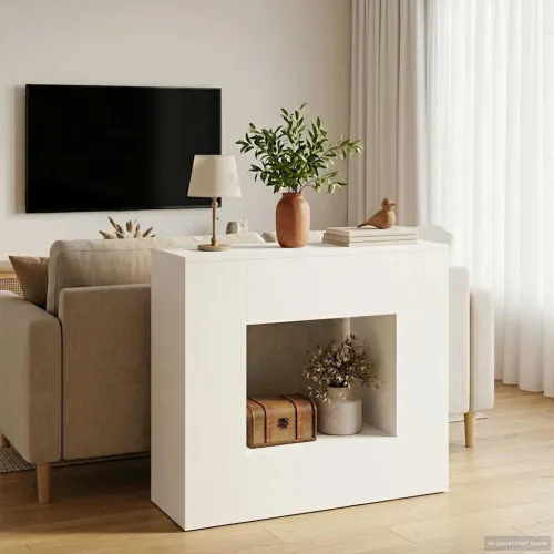 Console Table Bijela 82 x 29 x 74 cm Konstruirano drvo - Bijela 82 x 29 x 74 cm Cijena