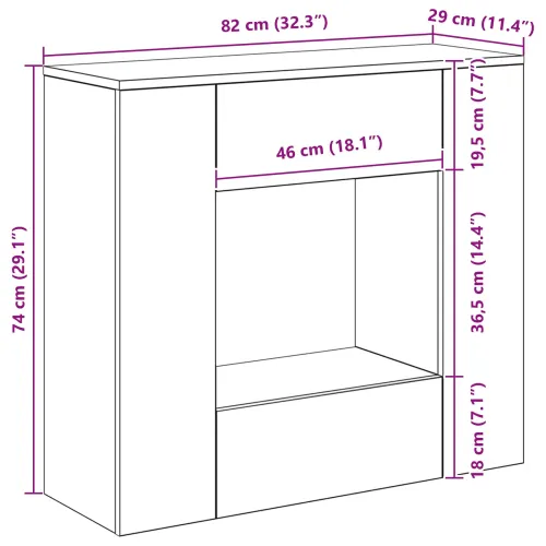 Zanatski Hrast 82 x 29 x 74 cm - Zanatski hrast 82 x 29 x 74 cm Cijena