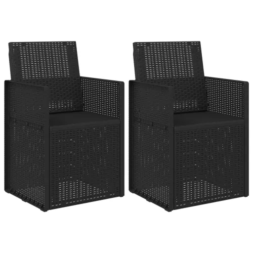 Vrtne stolice za blagovanje 2 pcs Antracit 53 x 47 x 88,5 cm PP - Antracit bez jastučića Cijena