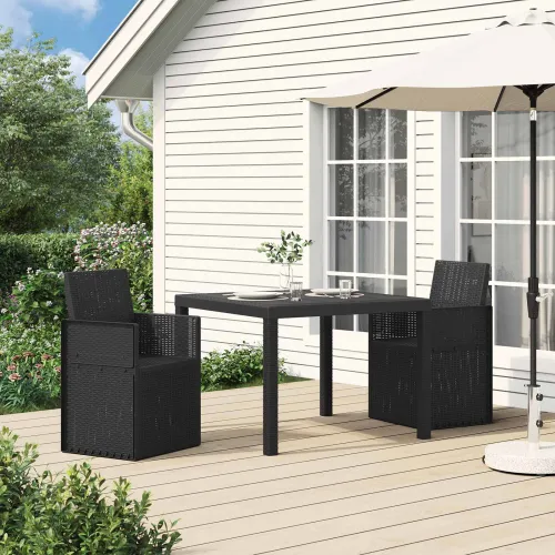 Vrtne stolice za blagovanje 2 pcs Antracit 53 x 47 x 88,5 cm PP - Antracit bez jastučića Cijena