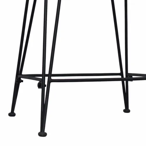 Barski stol 2 pcs Crna 44 x 46 x 91 cm Ratan i Čelik - Crna Cijena