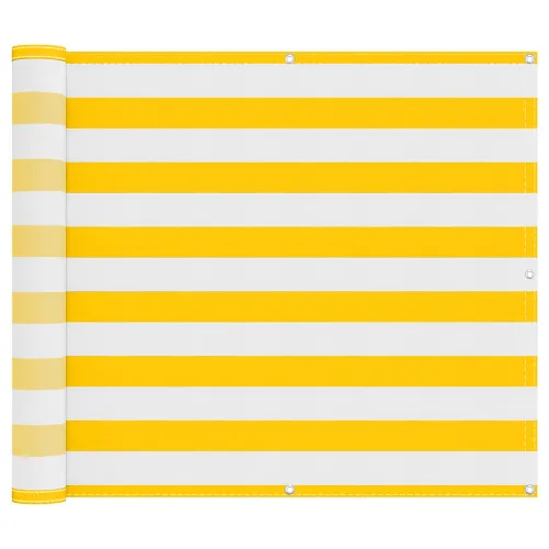 Zaštita od pogleda za balkon 100 x 300 cm Oxford tkanina Pravokutni - Žuta i bijela 100 x 300 cm Cijena