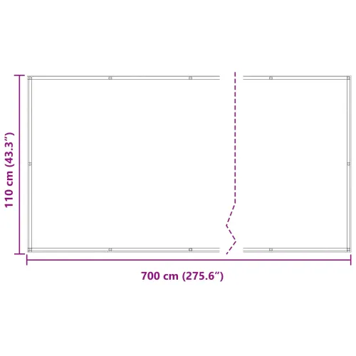 Zaštita od pogleda za balkon 110 x 700 cm Oxford tkanina Pravokutni - Žuta i bijela 110 x 700 cm Cijena