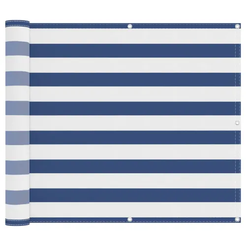 Zaštita od pogleda za balkon 100 x 600 cm Oxford tkanina Pravokutni - Plava i bijela 100 x 600 cm Cijena