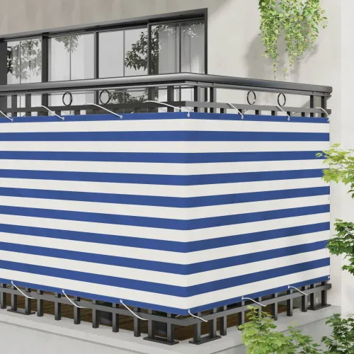 Zaštita od pogleda za balkon Pravokutni 110 x 400 cm Oxford tkanina - Plava i bijela 110 x 400 cm Cijena