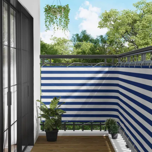 Zaštita od pogleda za balkon Pravokutni 110 x 400 cm Oxford tkanina - Plava i bijela 110 x 400 cm Cijena