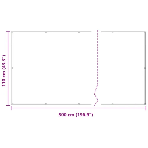 Zaštita od pogleda za balkon Pravokutni 110 x 500 cm Oxford tkanina - Plava i bijela 110 x 500 cm Cijena