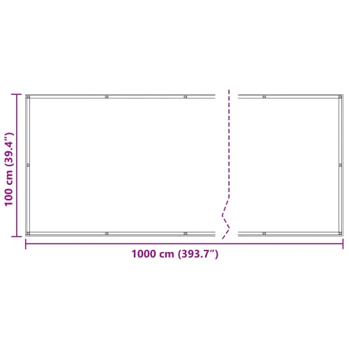 Zaštita od pogleda za balkon Pravokutni 100 x 1000 cm Oxford tkanina - narančasta i smeđa 100 x 1000 cm Cijena