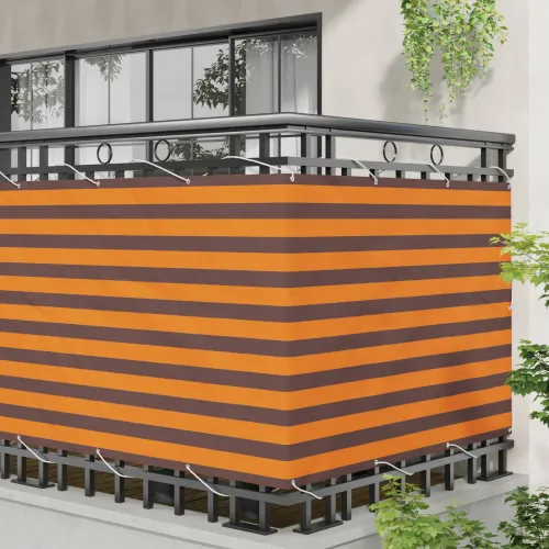 Zaštita od pogleda za balkon Pravokutni 110 x 300 cm Oxford tkanina - narančasta i smeđa 110 x 300 cm Cijena