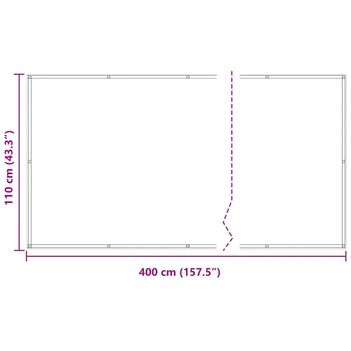 Zaštita od pogleda za balkon Pravokutni 110 x 400 cm Oxford tkanina - narančasta i smeđa 110 x 400 cm Cijena