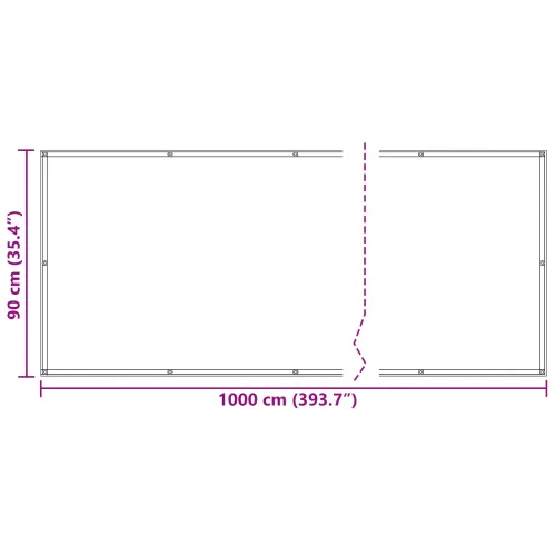 Zaštita od pogleda za balkon 90 x 1000 cm Oxford tkanina Pravokutni - Svijetlosiva i bijela 90 x 1000 cm Cijena
