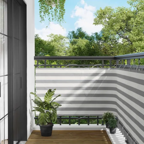 Zaštita od pogleda za balkon 100 x 800 cm Oxford tkanina Pravokutni - Svijetlosiva i bijela 100 x 800 cm Cijena