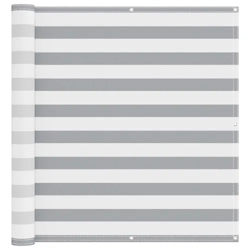 Zaštita od pogleda za balkon 120 x 300 cm Oxford tkanina Pravokutni - Svijetlosiva i bijela 120 x 300 cm Cijena