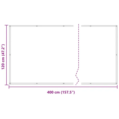Zaštita od pogleda za balkon 120 x 400 cm Oxford tkanina Pravokutni - Svijetlosiva i bijela 120 x 400 cm Cijena