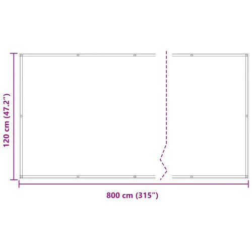 Zaštita od pogleda za balkon 120 x 800 cm Oxford tkanina Pravokutni - Svijetlosiva i bijela 120 x 800 cm Cijena