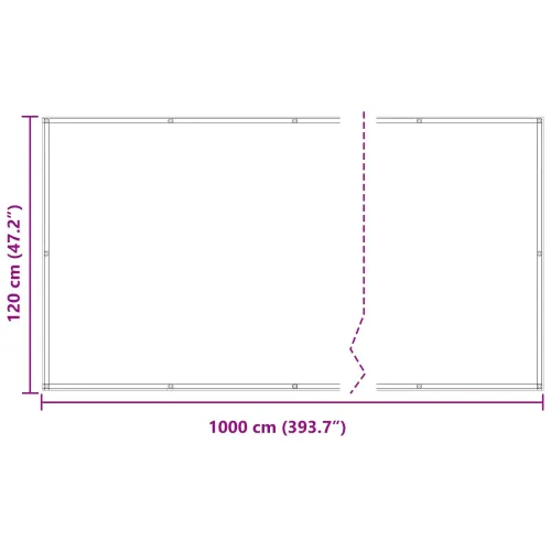 Zaštita od pogleda za balkon Pravokutni 120 x 1000 cm Oxford tkanina - Svijetlosiva i bijela 120 x 1000 cm Cijena