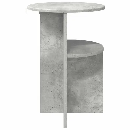 Bocni stol Betonska siva Ø 39,5 x 55 cm Konstruirano drvo - Betonska siva Cijena