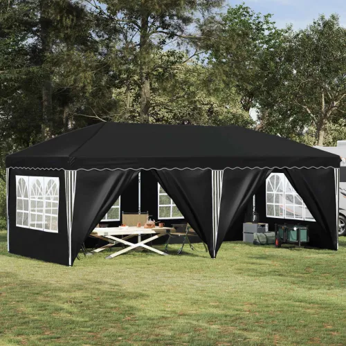 Rastezljivi šator za svadbe - šator za zabave 575 x 288 x 245 cm Antracit - Antracit with 6 sidewalls Cijena