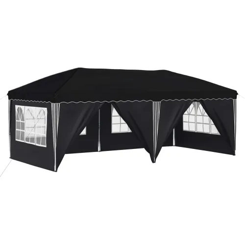 Rastezljivi šator za svadbe - šator za zabave 575 x 288 x 245 cm Antracit - Antracit with 6 sidewalls Cijena