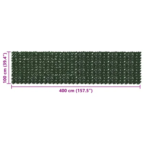 Zaslon za balkon s lišćem Tamnozelena 400 x 100 cm - Tamnozelena 400 x 100 cm s listovima slatkog krumpira Cijena