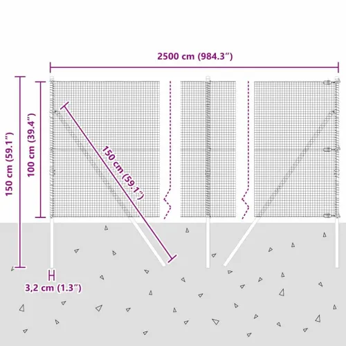 Zavarena žičana ograda za fiksaciju 25 x 1 m Siva Mreža - 25 x 1 m (mreža 1,9 x 1,9 cm) Siva Cijena