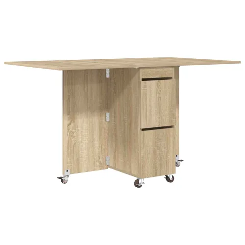 Blagovaonski stol 140 x 80 x 77 cm Konstruirano drvo Pravokutni - Hrast sonoma Cijena