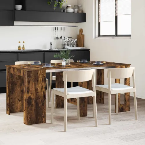 Blagovaonski stol 180 x 85 x 75 cm Konstruirano drvo - Dimljeni hrast 180 cm Cijena