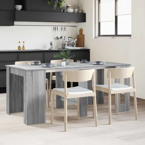 Blagovaonski stol 180 x 85 x 75 cm Konstruirano drvo - Siva Sonoma 180 cm Cijena
