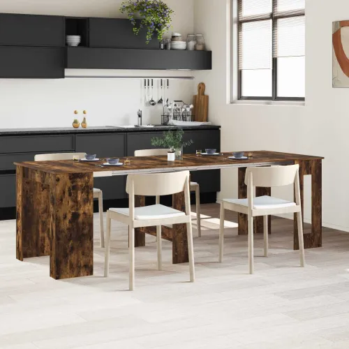 Blagovaonski stol 240 x 85 x 75 cm Konstruirano drvo - Dimljeni hrast 240 cm Cijena