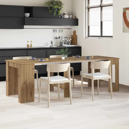Blagovaonski stol 240 x 85 x 75 cm Konstruirano drvo Pravokutni - Hrast artisan 240 cm Cijena