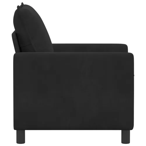 Sofa Crna 76 x 81 x 87,5 cm Baršun - Crna 60 cm Cijena