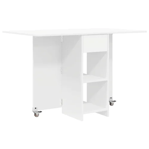 Blagovaonski stol 115 x 70 x 75 cm Konstruirano drvo Bijela - Bijela Cijena