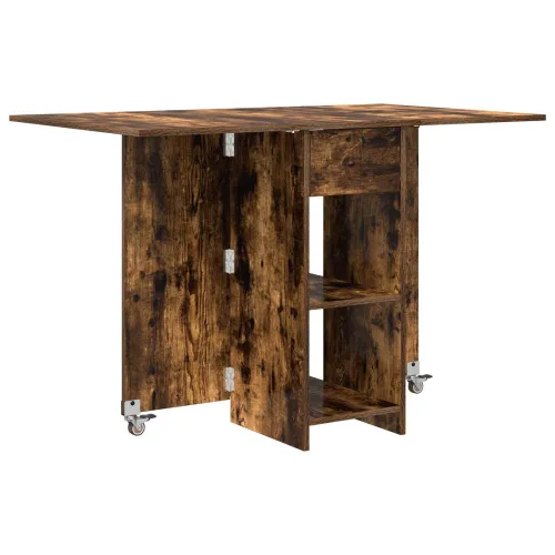 Blagovaonski stol 115 x 70 x 75 cm Konstruirano drvo - Dimljeni hrast Cijena