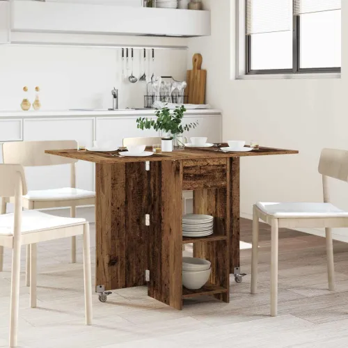 Blagovaonski stol 115 x 70 x 75 cm Konstruirano drvo Staro drvo - Staro drvo Cijena