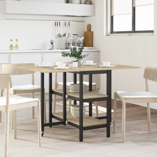 Blagovaonski stol 122 x 80 x 76,5 cm Konstruirano drvo - Hrast sonoma Cijena