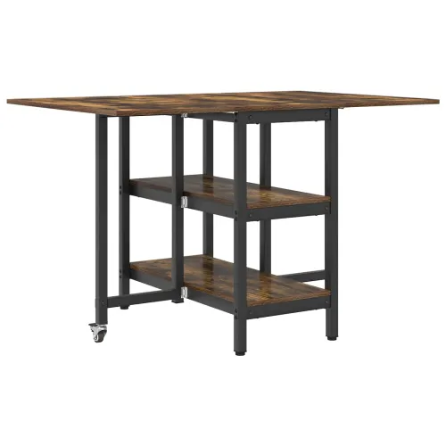 Blagovaonski stol 122 x 80 x 76,5 cm Konstruirano drvo - Dimljeni hrast Cijena