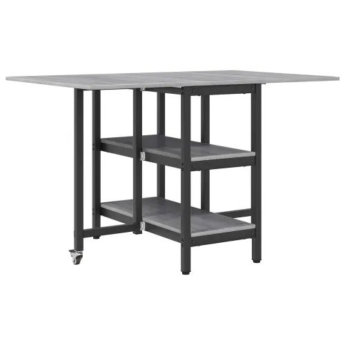 Blagovaonski stol 122 x 80 x 76,5 cm Konstruirano drvo - Siva Sonoma Cijena