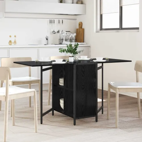 Blagovaonski stol 144 x 60 x 75 cm Konstruirano drvo Crni hrast - Crni hrast Cijena