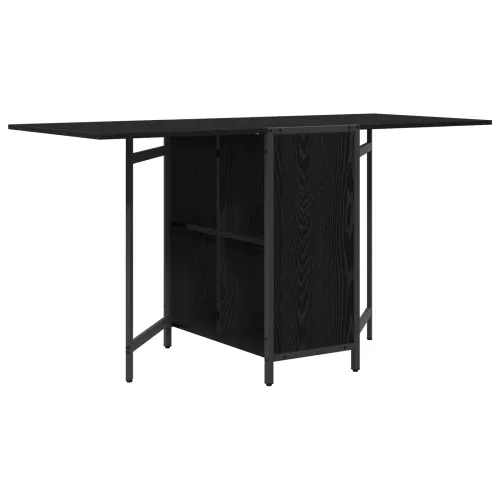 Blagovaonski stol 144 x 60 x 75 cm Konstruirano drvo Crni hrast - Crni hrast Cijena