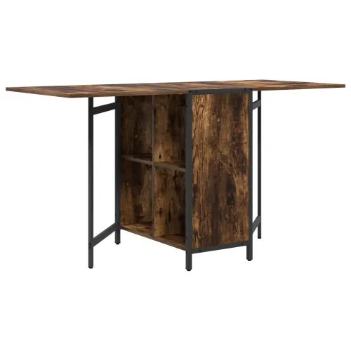 Blagovaonski stol 144 x 60 x 75 cm Konstruirano drvo Pravokutni - Dimljeni hrast Cijena