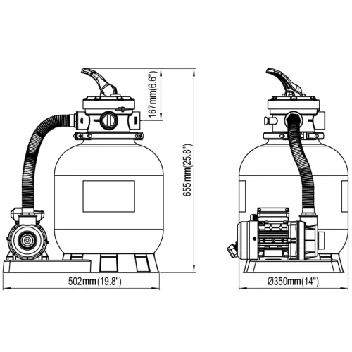Crpka s pješčanim filtrom 600 W 17 000 L/h - 1x pumpa za pijesakni filter Cijena