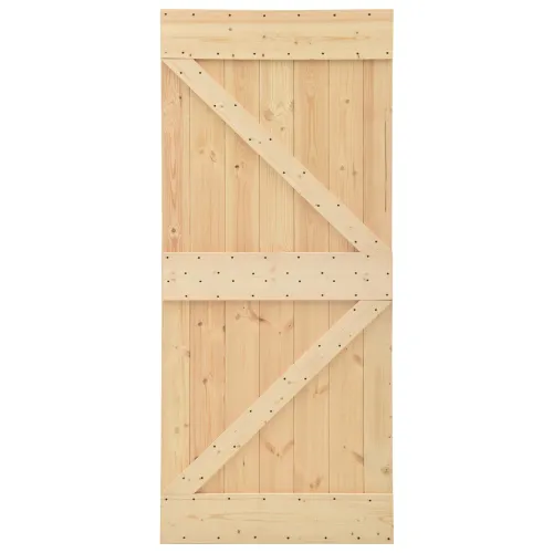 Klizna vrata 2 kom. 100 x 210 cm Masivna borovina - 100 x 210 cm 2 Cijena