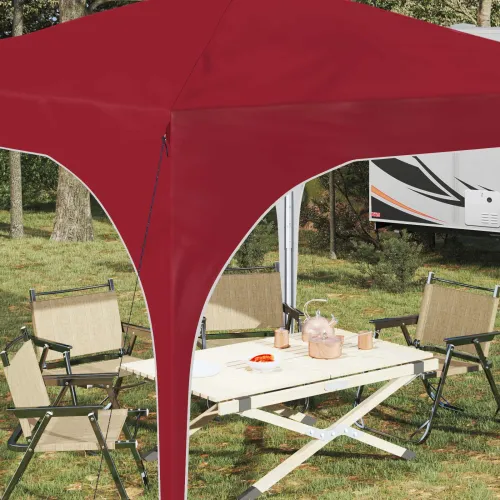 Rastezljivi šator za svadbe - šator za zabave 290 x 290 x 245 cm Tamno crvena - Tamno crvena Bez bočnog zida Cijena