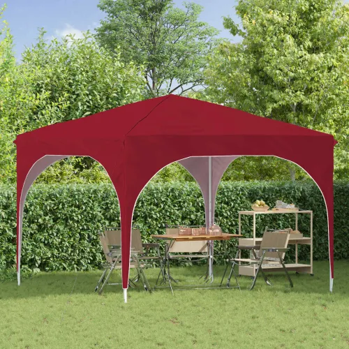 Rastezljivi šator za svadbe - šator za zabave 290 x 290 x 245 cm Tamno crvena - Tamno crvena Bez bočnog zida Cijena