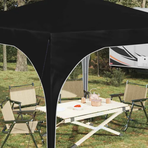 Rastezljivi šator za svadbe - šator za zabave 290 x 290 x 245 cm Crna - Crna Bez bočnog zida Cijena