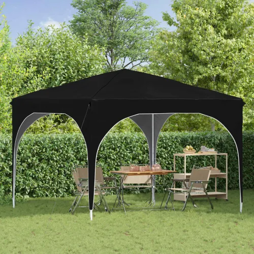 Rastezljivi šator za svadbe - šator za zabave 290 x 290 x 245 cm Crna - Crna Bez bočnog zida Cijena