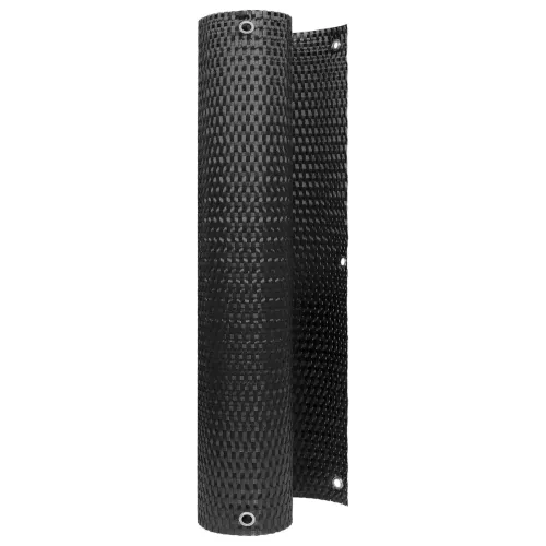 Ekran za balkon s rupama 300 x 80 cm poliratan Crna - Crna 300 x 80 cm Cijena