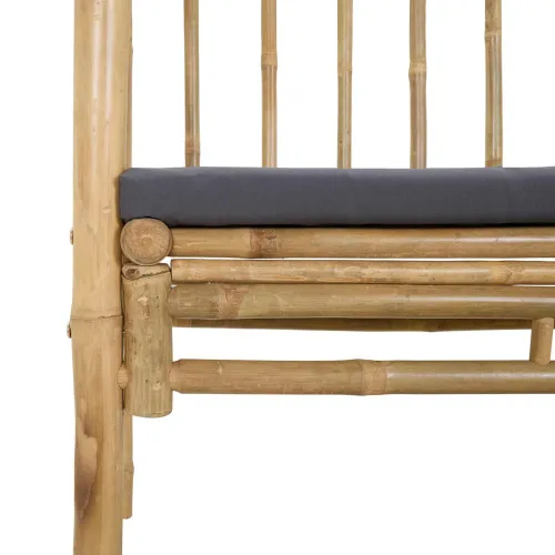 Vrtni luk s klupom Tamnosiva 115 x 50 x 205 cm Bambus - Tamno siva Cijena