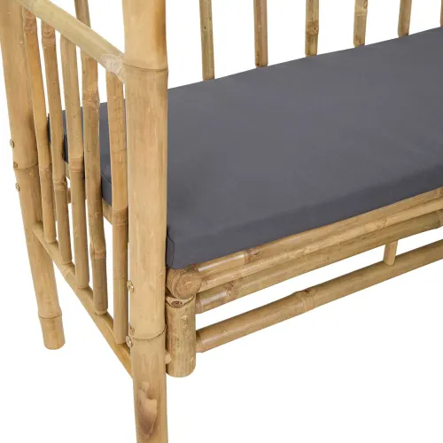 Vrtni luk s klupom Tamnosiva 115 x 50 x 205 cm Bambus - Tamno siva Cijena