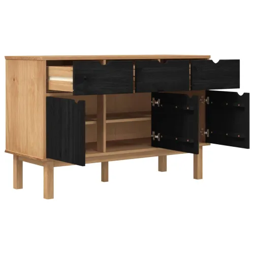 komoda OTTA Smeđa i crna 114 x 43 x 73,5 cm - Crna Cijena